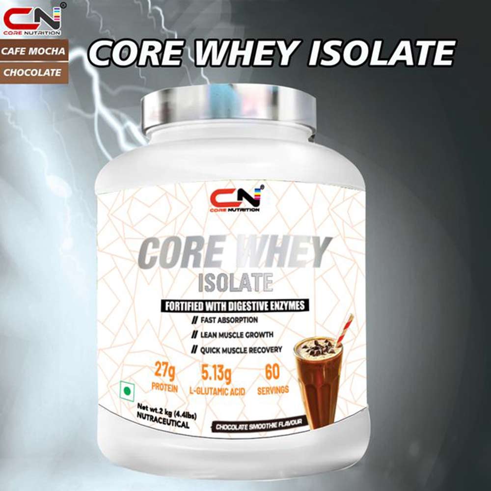 2 - Core Nutrition Core Whey Isolate,  4.4 lb  Chocolate Smoothie 
