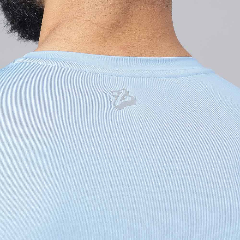 8 - MuscleBlaze Air Tech Compression MuscleTee Full Sleeve,  Dusk Blue  Large