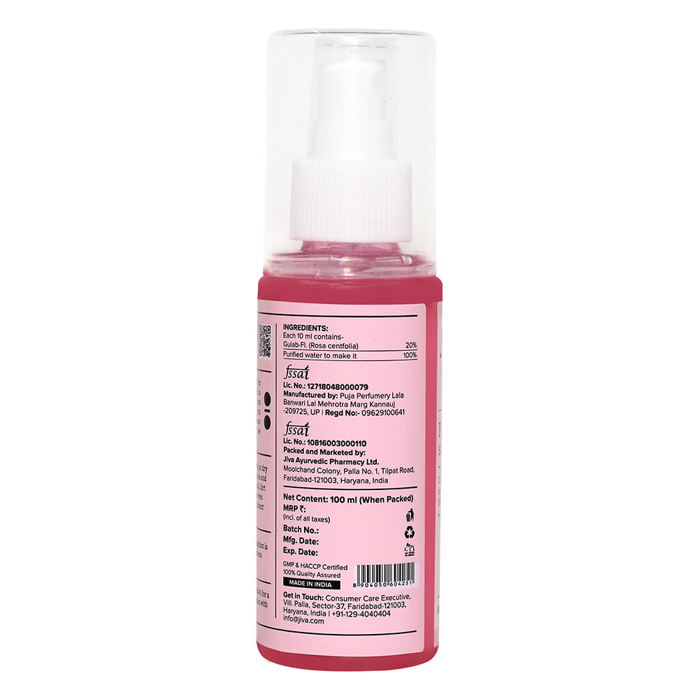2 - Jiva Ayurveda Rose Water,  100 ml  Skin Refreshing (Pack of 5) 