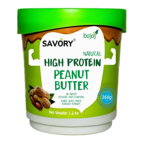 1 - Savory Natural High Protein Peanut Butter,  1.2 kg  Natural 