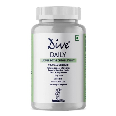 1 - Dive Daily Lactase Enzyme Flavour Orange,  30 tablet(s) 