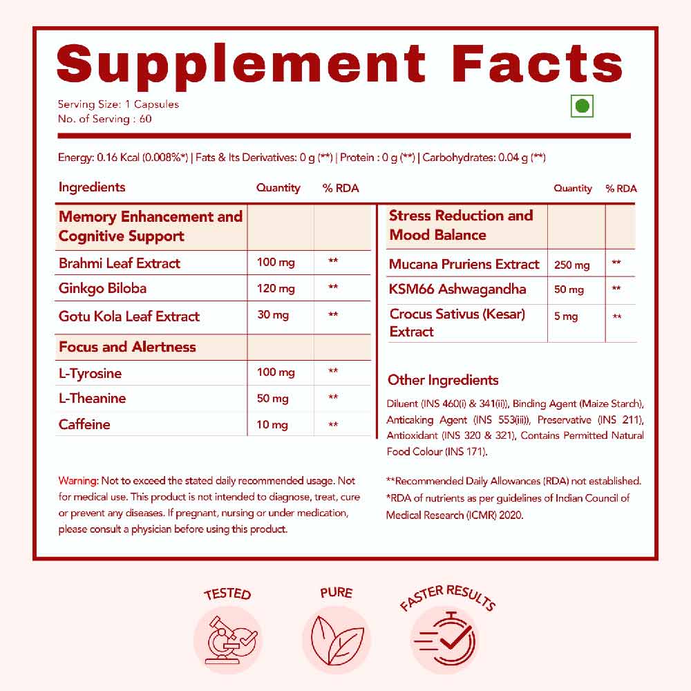 6 - WishNew Wellness Genius Brain,  120 capsules 