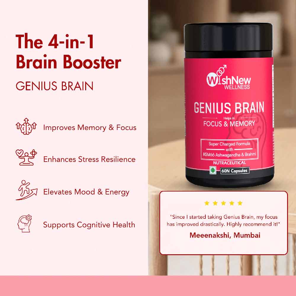 10 - WishNew Wellness Genius Brain,  60 capsules 