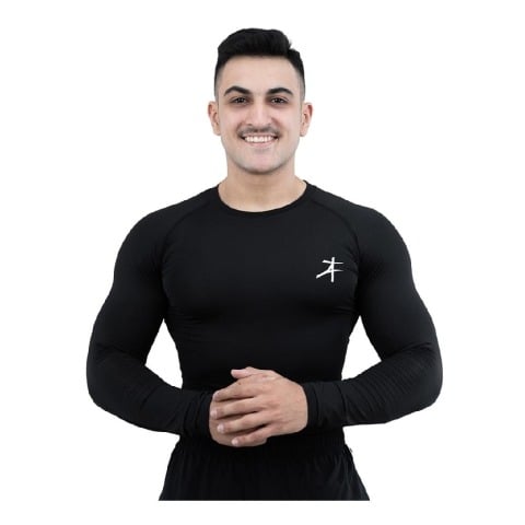 1 - Athflex Men's Full Sleeve Edge Compression T-Shirt,  Medium  Black 