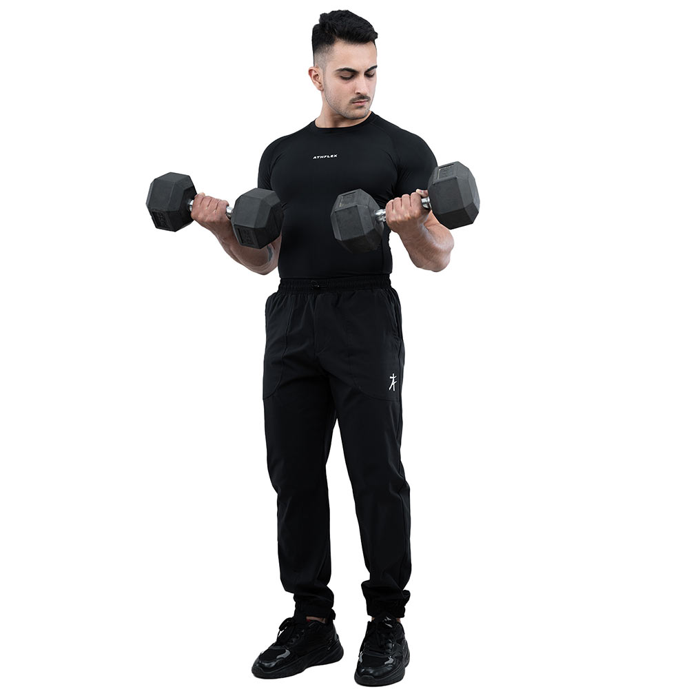 6 - Athflex Men's Half Sleeve Ace Compression T-Shirt,  Small  Black 