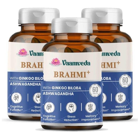 1 - Vaamveda Brahmi+ with Ginkgo Biloba & Ashwagandha,  180 tablet(s) 