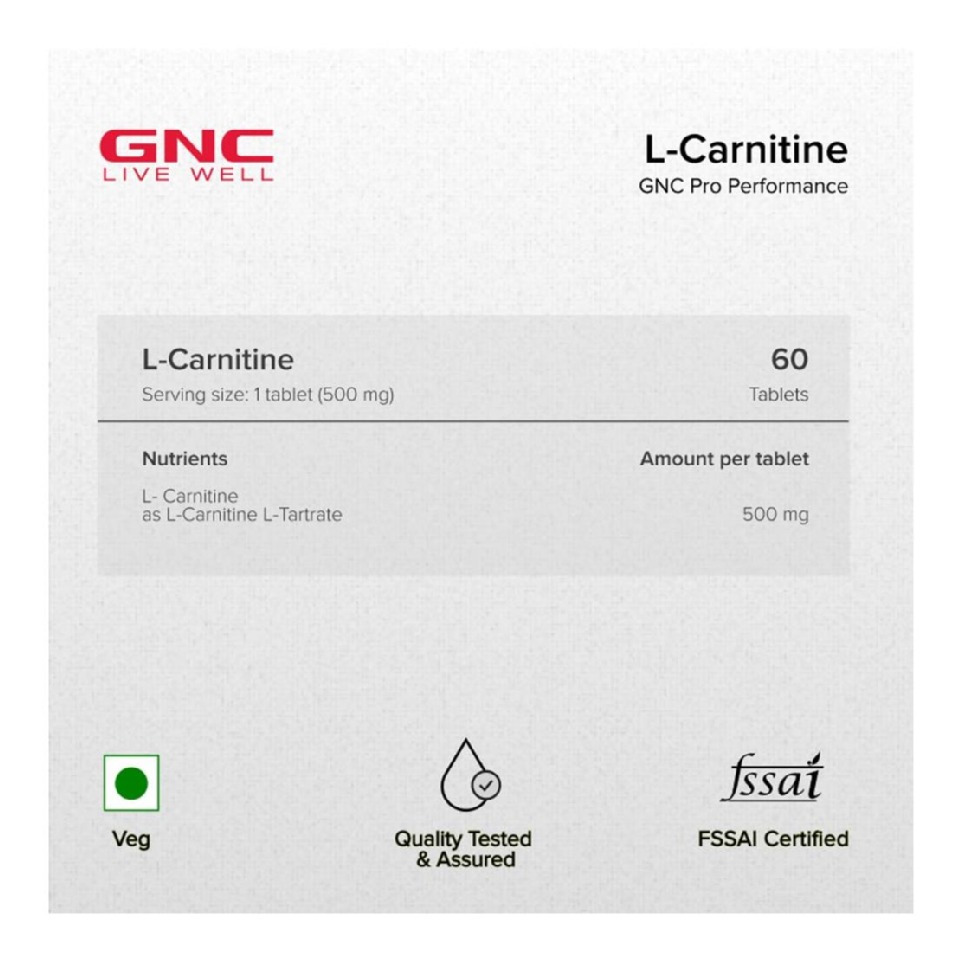 l carnitine gnc price Amazon.com: GNC Total Lean L-Carnitine 1000mg, 60 Tablets, Supports  Recovery and Lean Muscle Growth : Everything Else main image 0