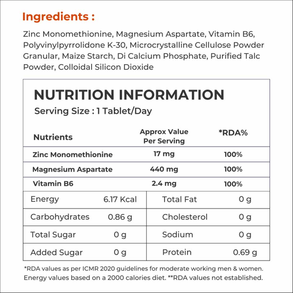 3 - NATURALTEIN ZMA (Zinc Magnesium Vitamin B6),  60 tablet(s)  Unflavoured 