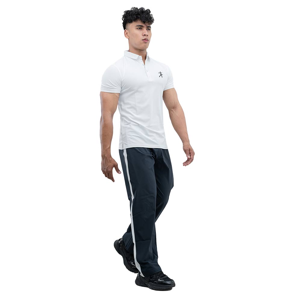 7 - Athflex Men's Regular Fit Half Sleeve Pique Polo T-Shirt,  XXL  Marble White 