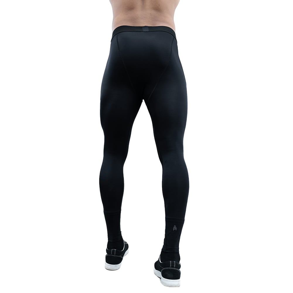 5 - Athflex Men's Ultra-Comfort Body-Fit Compression Leggings,  Black  XXL 