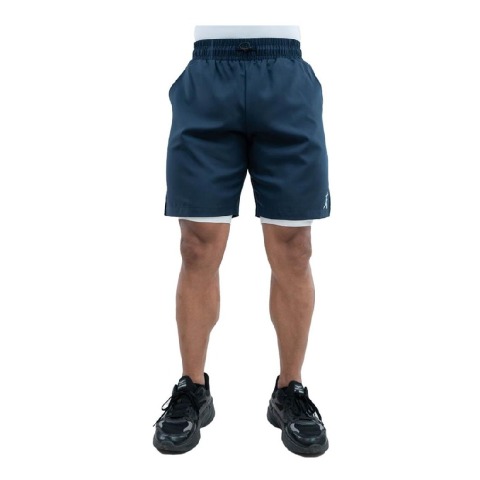 1 - Athflex Men's Nylon-Spandex Workout 2in1 Shorts,  Medium  Blue 