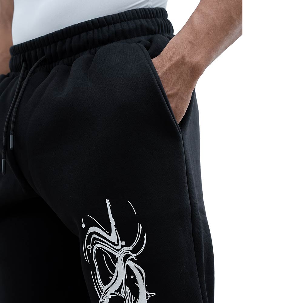 7 - Athflex Men's Relaxed fit Dark Flex Joggers,  Black  Large 