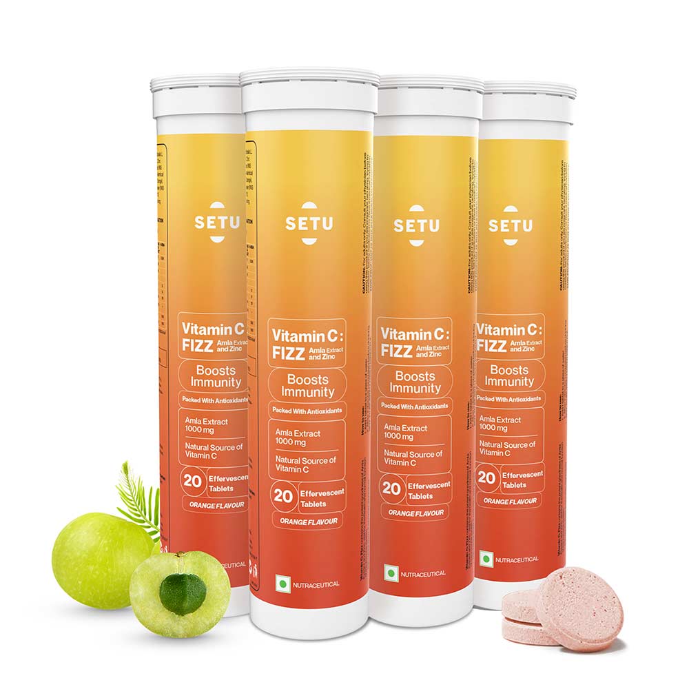 1 - Setu Vitamin C Fizz Amla Extract,  20 tablet(s)  Orange (Pack of 4) 