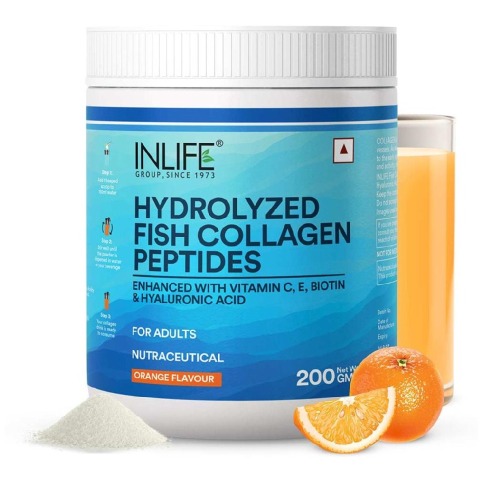 1 - INLIFE Marine Collagen Peptides,  200 g  Orange 