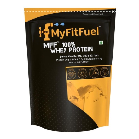 1 - MyFitFuel MFF 100% Whey Protein, 2 lb Swiss Vanilla