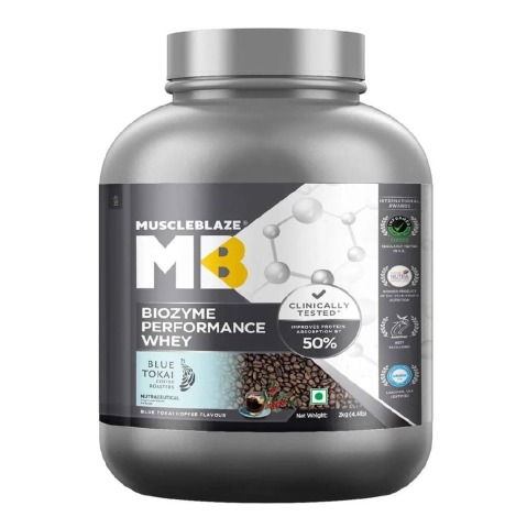 1 - MuscleBlaze Biozyme Performance Whey.,  4.4 lb  Blue Tokai Coffee 