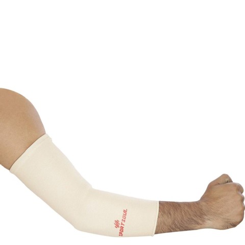 1 - SportSoul Premium Compression Elbow Support,  White  Large 