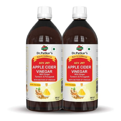 1 - Dr. Patkar's Apple Cider Vinegar, 1 L with Ginger, Turmeric and Fenugreek