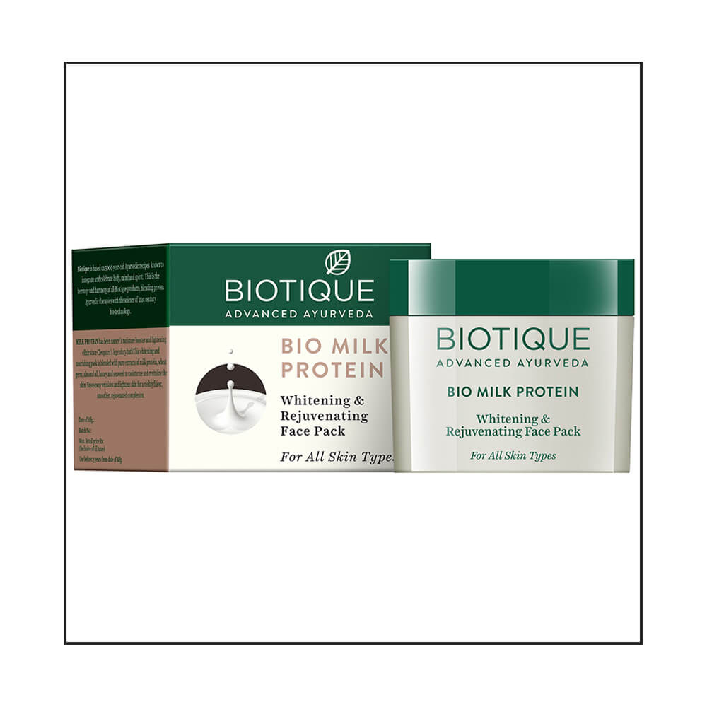 2 - Biotique Bio Milk Protein Whitening & Rejuvenating Face Pack,  50 g  All Skin Type 