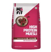 MuscleBlaze High Protein Muesli- 0.4 kg Dark Chocolate & Cranberry