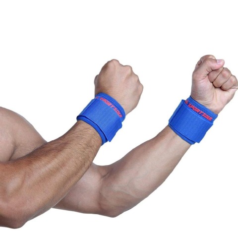 1 - SportSoul Wrist Support Pack of 2,  Royal Blue  Free Size 
