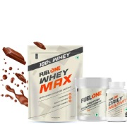 Fuel One Whey Max 1kg Chocolate (Pouch) & Creatine Monohydrate 100g & Daily Multivitamin 30 Tabs Combo