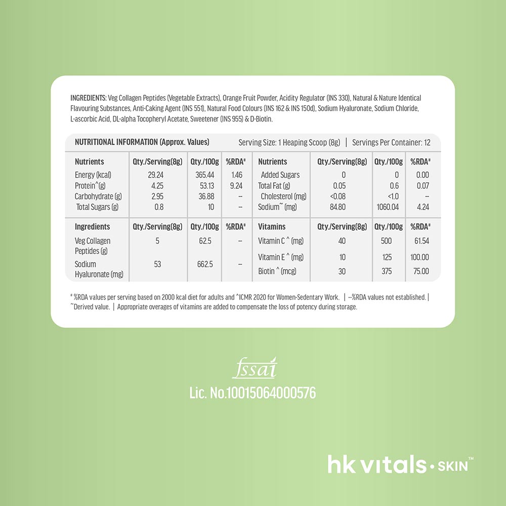 9 - HK Vitals Skin Radiance Collagen,  Veg  100 g  Mixed Fruit