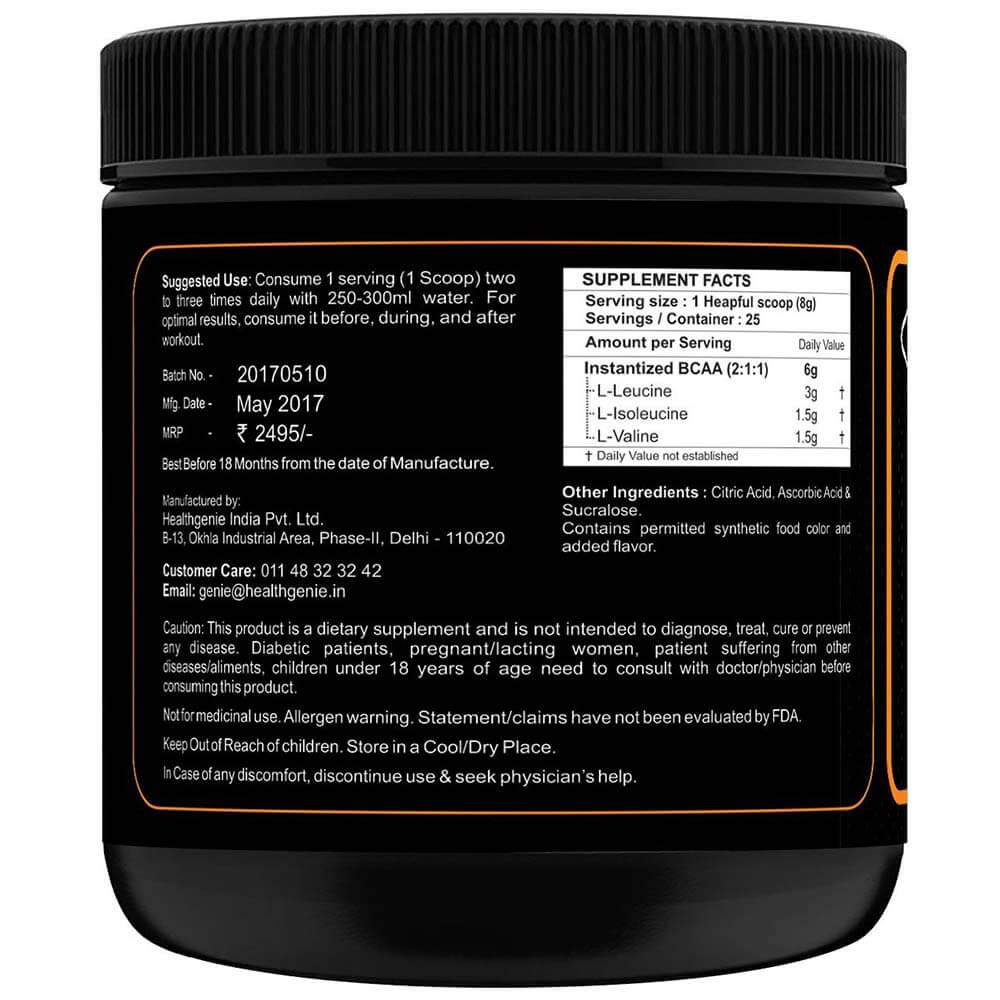 supplementinfo - Sinew Nutrition Instantized BCAA 6000,  0.44 lb  Tangy Orange 