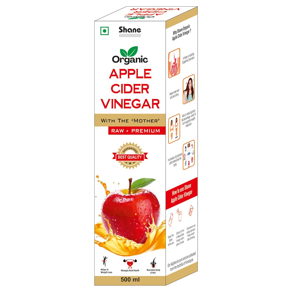 Shane Organic Apple Cider Vinegar,  500 ml  Raw & Premium 