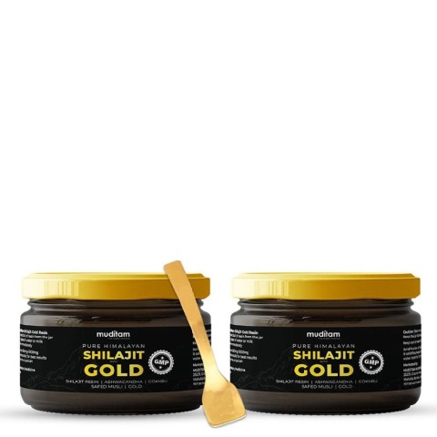 1 - Muditam Pure Himalayan Shilajit with Gold (Pack of 2),  20 g 