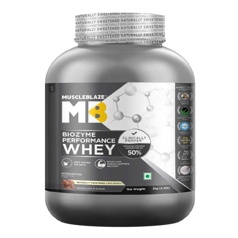 2 - MuscleBlaze Biozyme Performance Whey, 4.4 lb Chocolate