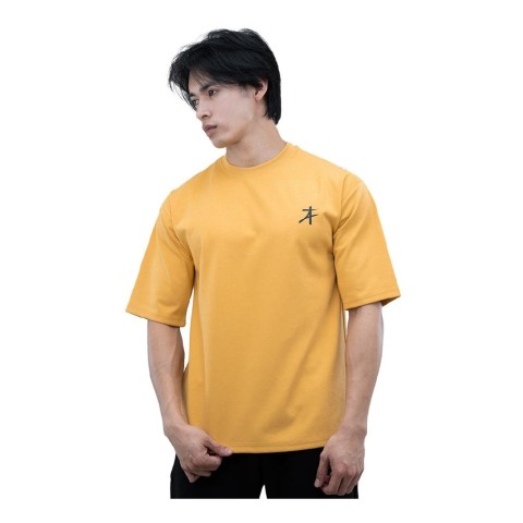 1 - Athflex Relaxed Fit Round Neck Unchained Oversize T-Shirt, Small Yellow