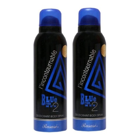 Rasasi Blue 2 Deo Pack of 2,  200 ml  for Men 