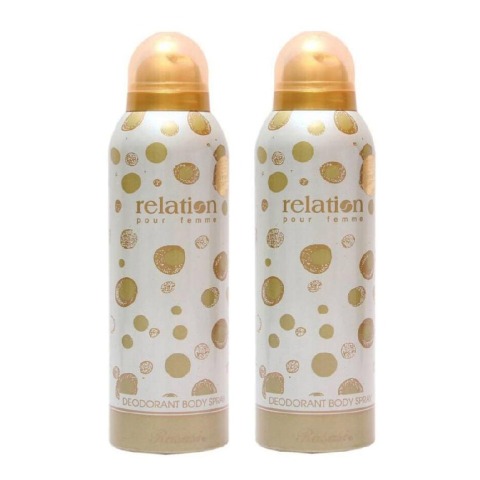 Rasasi Relation Pour Femme Deo Pack of 2, 200 ml for Women