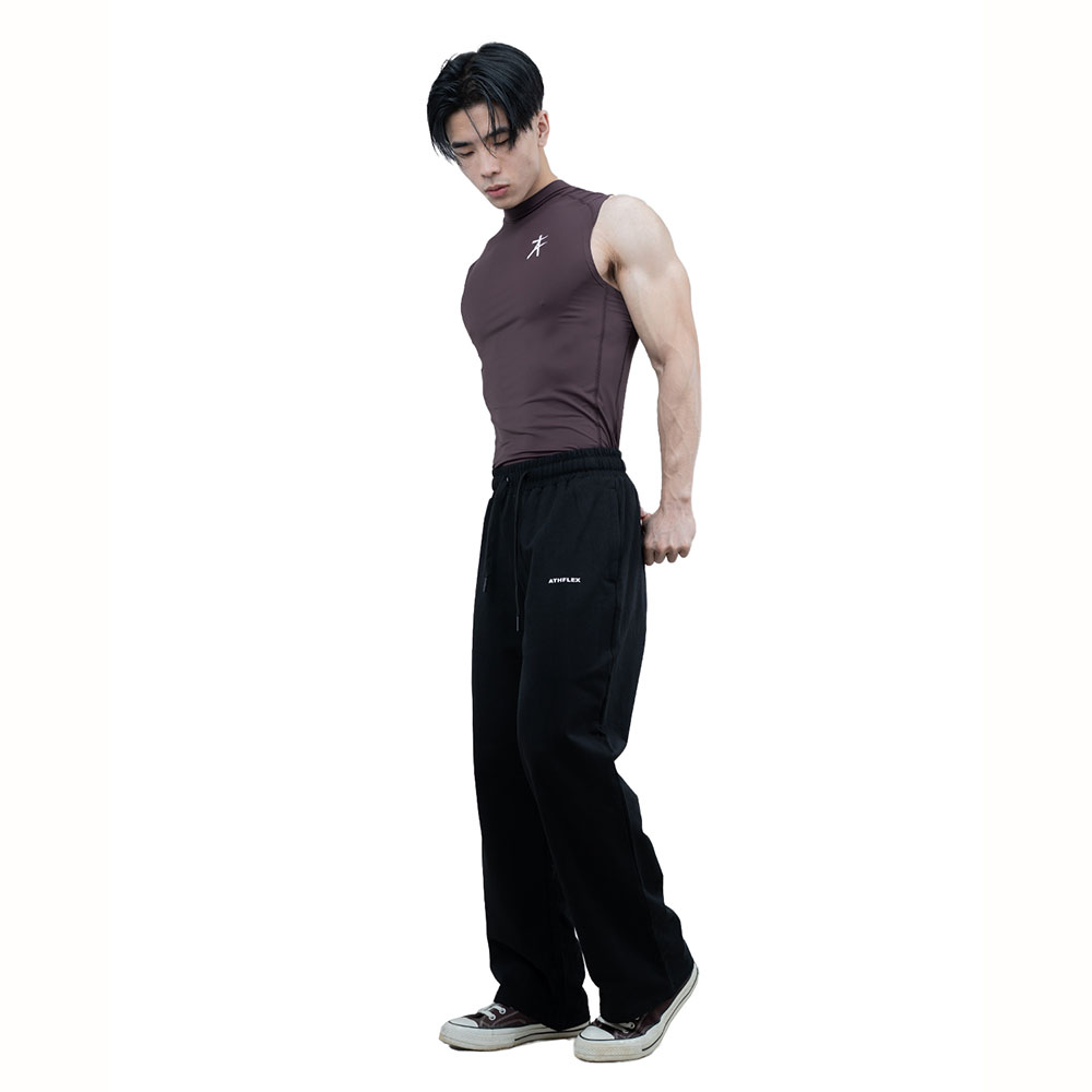7 - Athflex Men's Sleeveless Hustle Highneck Compression Tank,  XXL  Aubergine 