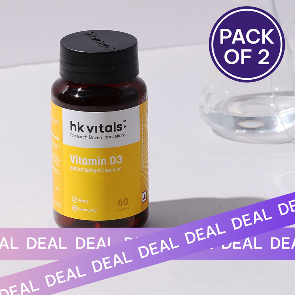 HK Vitals Vitamin D3 60 caps - Pack Of 2