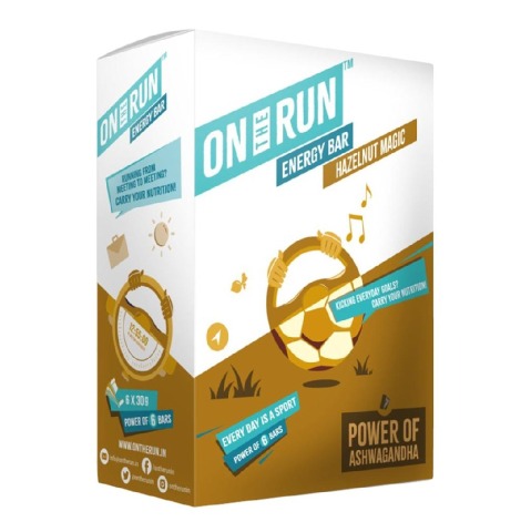 On The Run Energy Bar,  6 Piece(s)/Pack  Hazelnut Magic 
