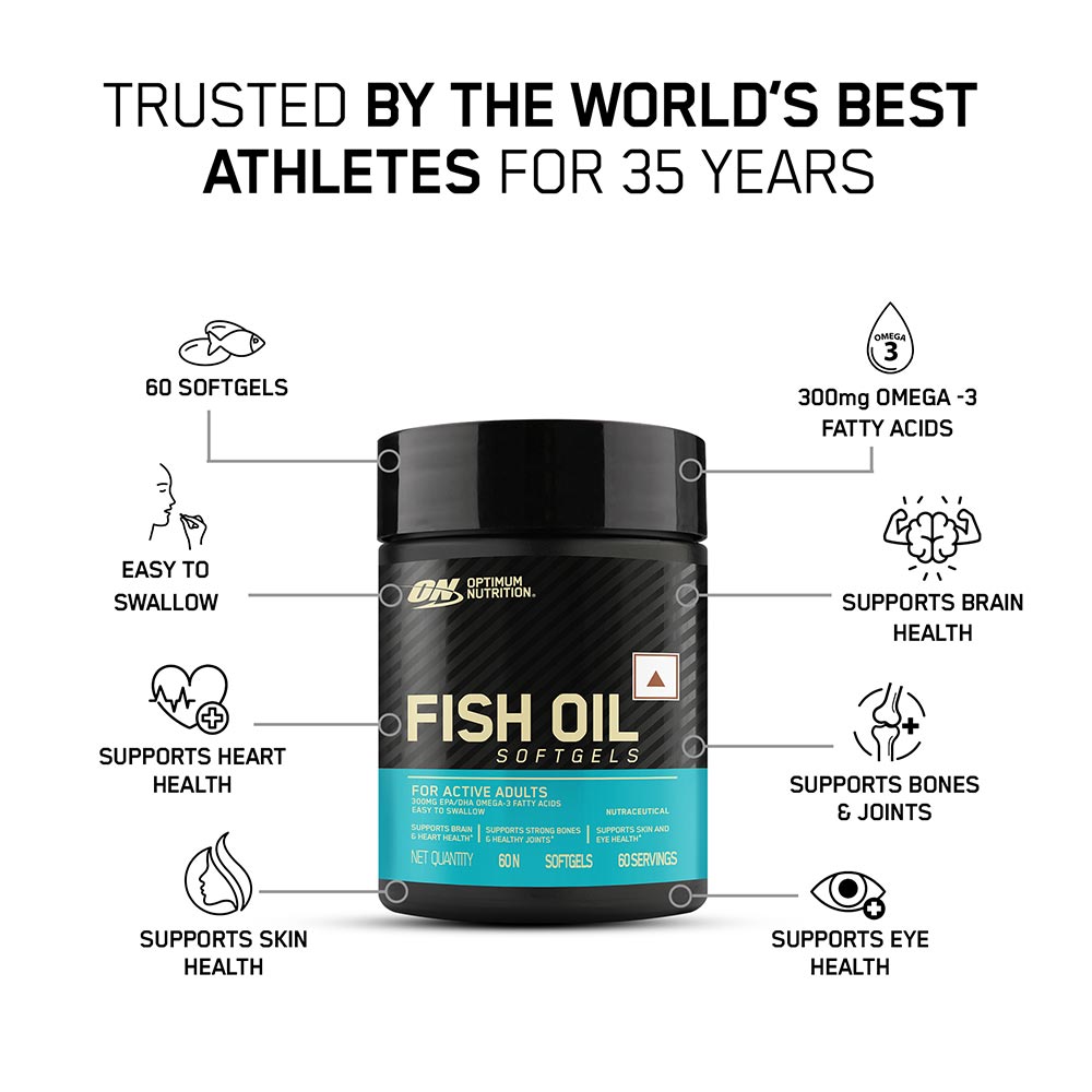 2 - ON (Optimum Nutrition) Fish Oil,  60 softgels 