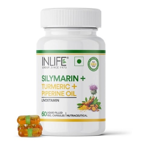 1 - INLIFE Silymarin with Turmeric & Piperine Oil Livostamin,  60 veggie capsule(s) 