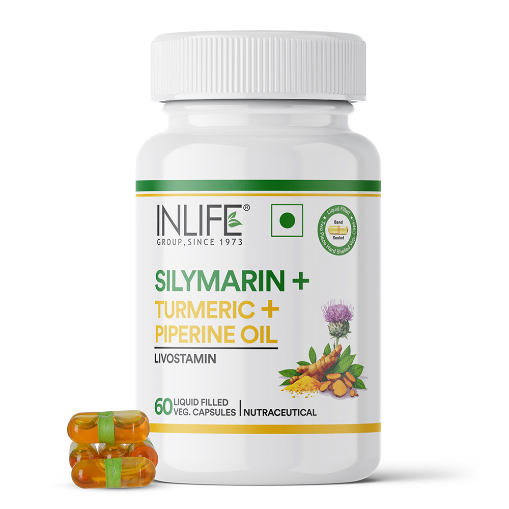 1 - INLIFE Silymarin with Turmeric & Piperine Oil Livostamin,  60 veggie capsule(s) 