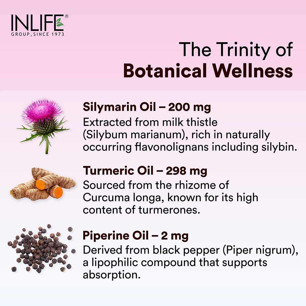 9 - INLIFE Silymarin with Turmeric & Piperine Oil Livostamin,  60 veggie capsule(s) 