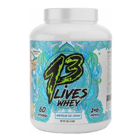 1 - 13 Lives Whey Protein,  4.4 lb  American ice Cream 