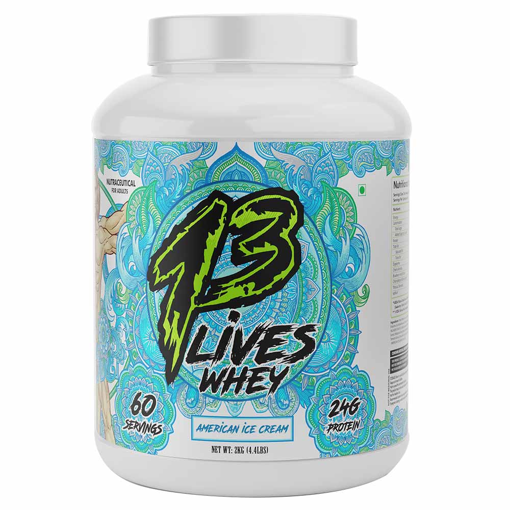 1 - 13 Lives Whey Protein,  4.4 lb  American ice Cream 