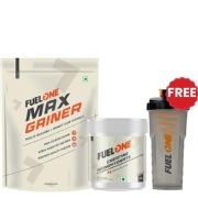 Fuel One Max Gainer Chocolate 1 Kg and Creatine Monohydrate Unflavoured 100 g Combo