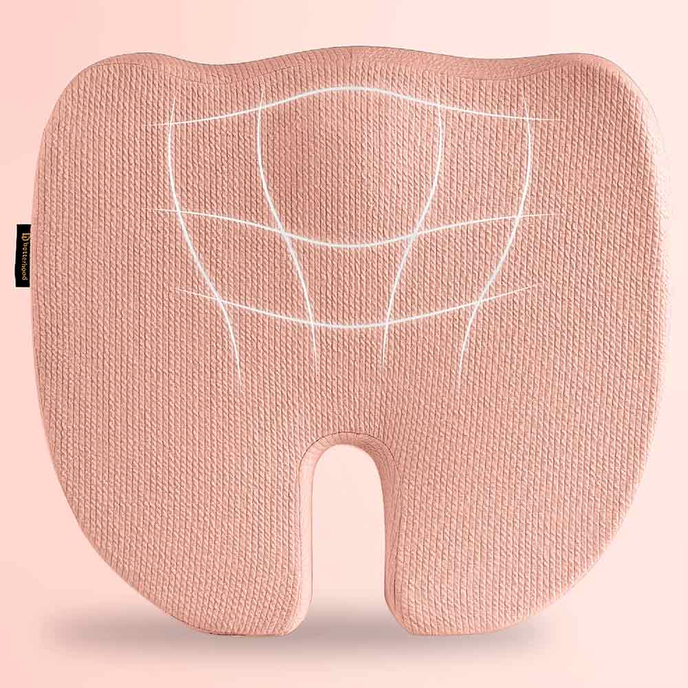 1 - betterhood Coccyx Seat Cushion,  Peach  for Chair 
