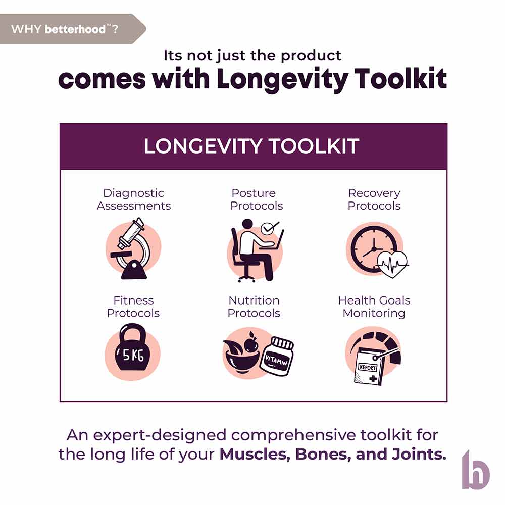 6 - betterhood Back Support Cushion,  Grey  for Chair 