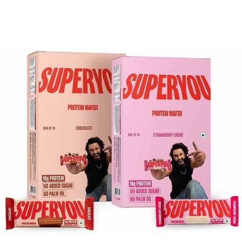 1 - Superyou Protein Wafer Bars Combo,  10 bar(s)  Strawberry Creme & Chocolate 