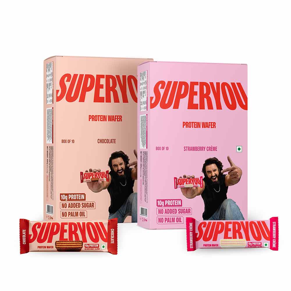 1 - Superyou Protein Wafer Bars Combo,  10 bar(s)  Strawberry Creme & Chocolate 