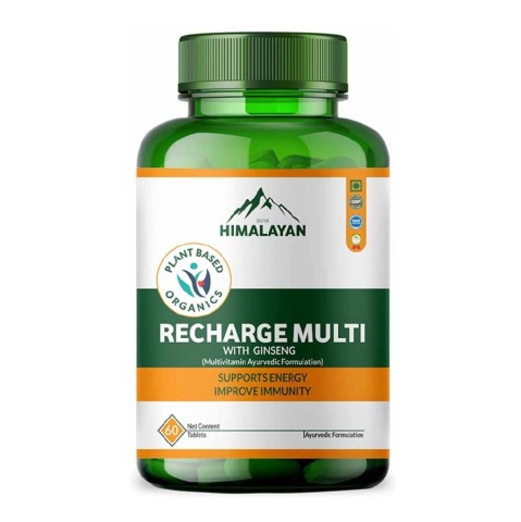 1 - Divya Himalayan Plant Based Organics Recharge Multi with Ginseng,  60 tablet(s)  Unflavoured 