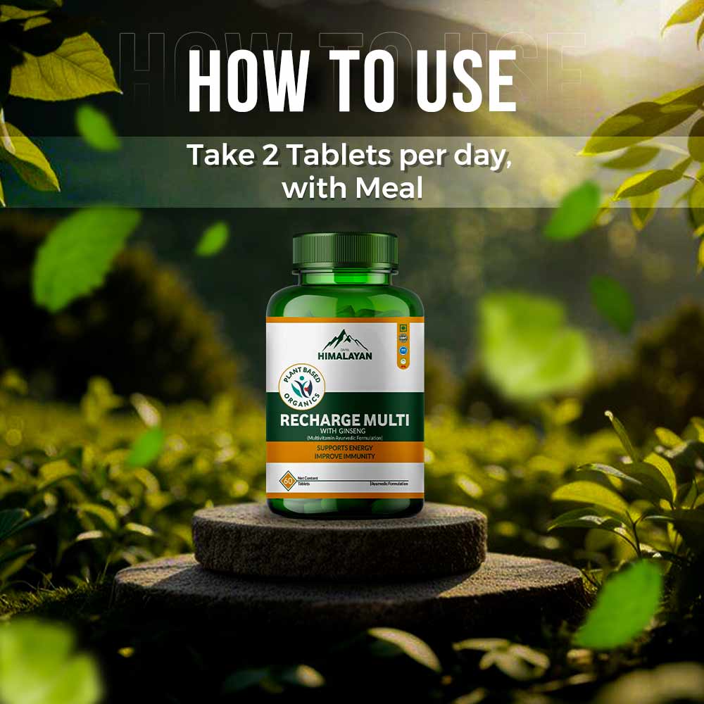 4 - Divya Himalayan Plant Based Organics Recharge Multi with Ginseng,  60 tablet(s)  Unflavoured 